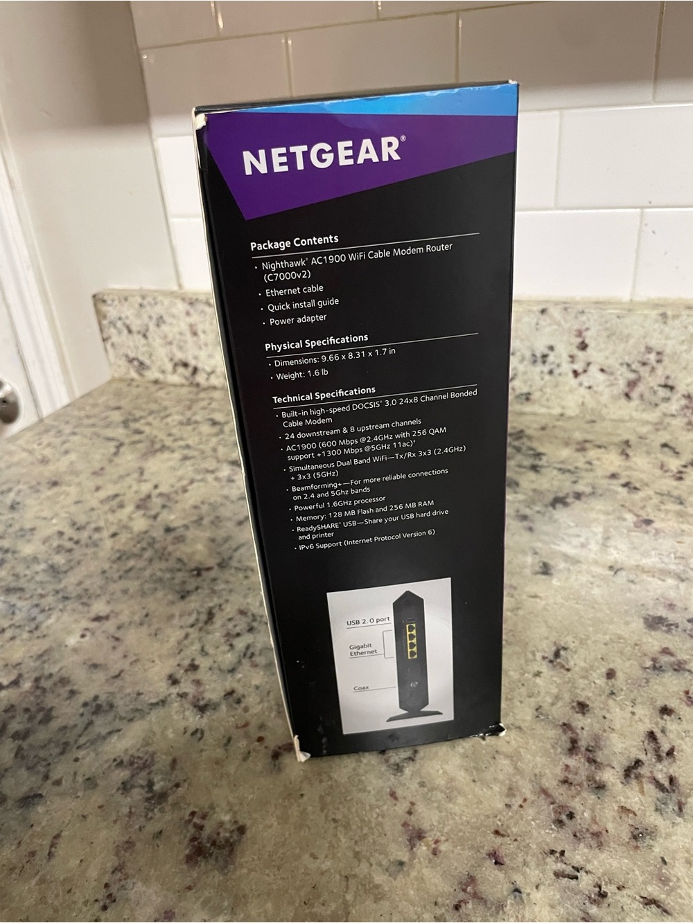 NETGEAR nighthawk WiFi Cable Modem Router (AC1900) docsis 3.0 electronic work - Picture 14 of 15